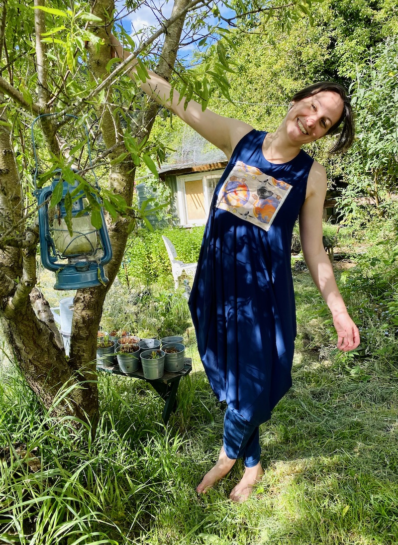 Amy wearing Gather Threads dress