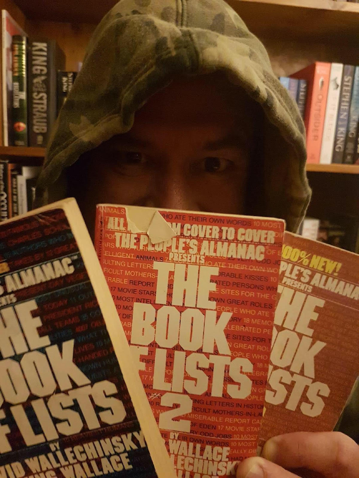Dav with his Book of Lists books