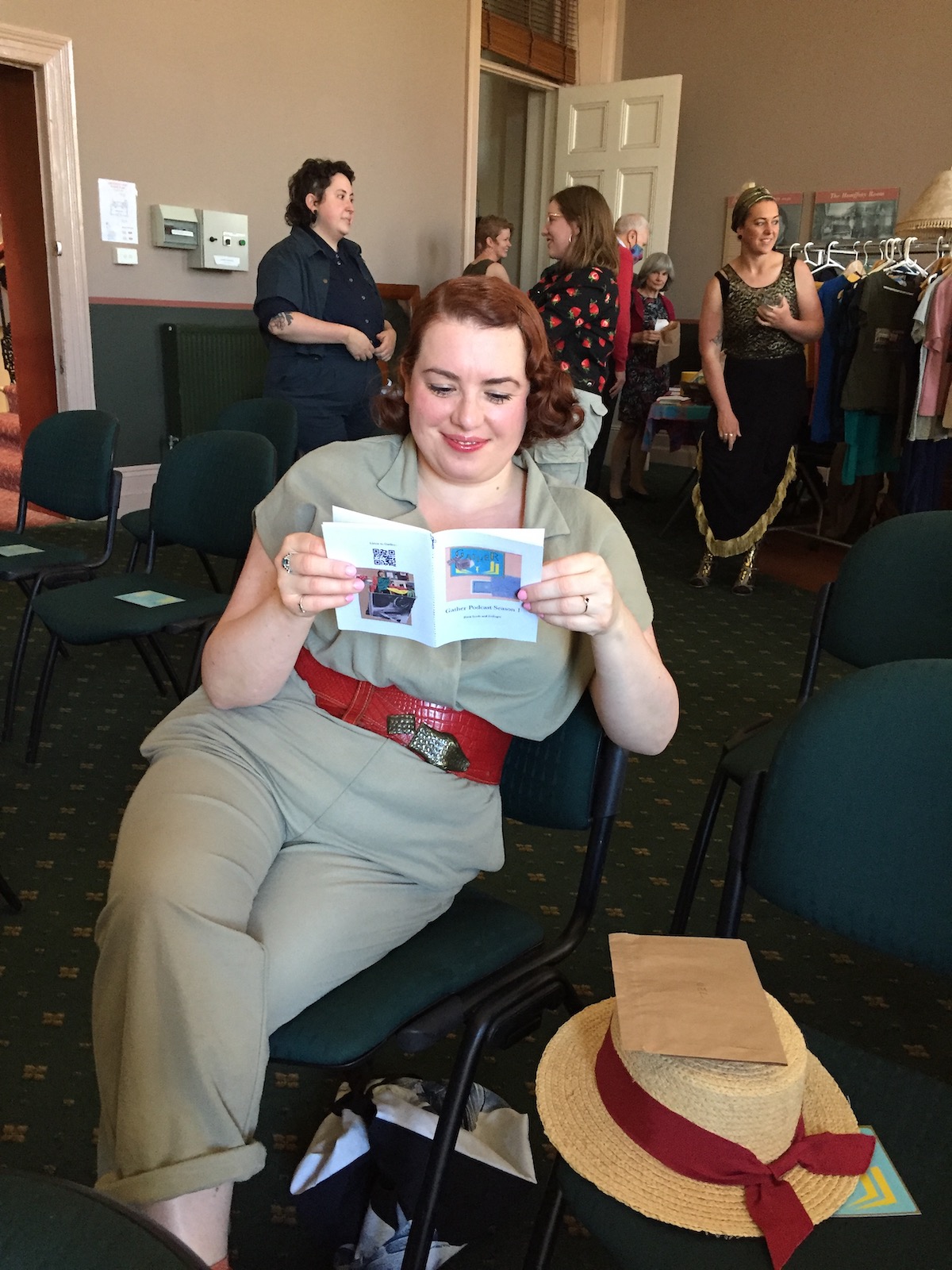 Lovely audience member Mel and the Gather collage zine